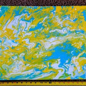 Abstract painting acrylic 16"x20"
